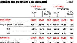 Budżet ma problem z dochodami