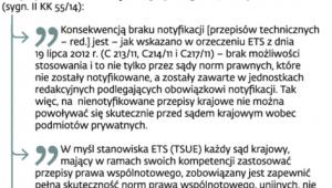 Przepisy techniczne, konsekwencje faktyczne