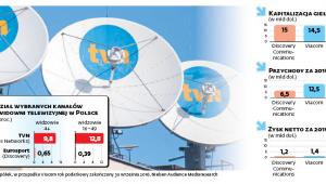 Udział wybranych kanałów w widowni telewizyjnej w Polsce