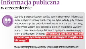 Informacja publiczna w orzecznistwie